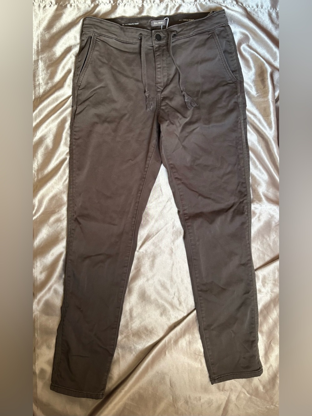 DL1961 Men's Brown Chinos with Drawstring Waist Size 32